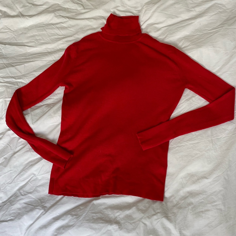 Marks & Spencers Autograph 100% Merino Wool sweater cherry red 🍒